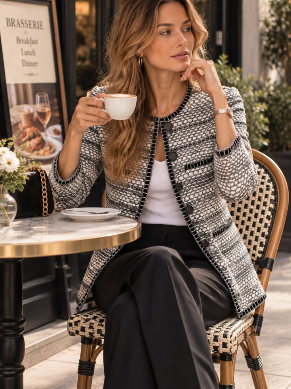 Veronica Beard Alessia Metallic Tweed Cutaway Jacket Sz 8 Ret $948